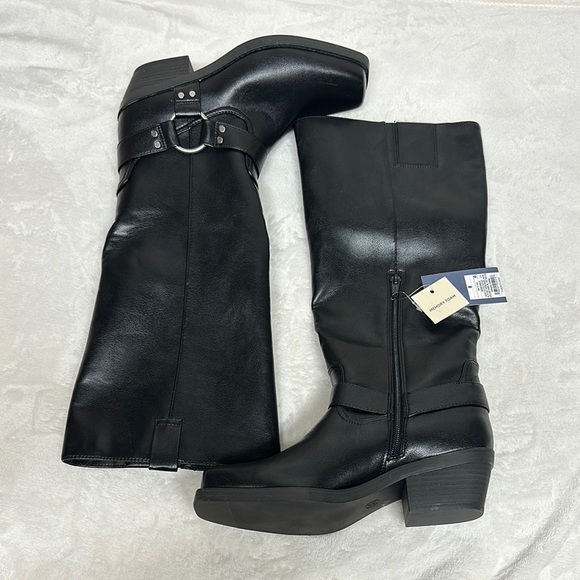 Universal Thread Black Moto Boots - Picture 1 of 15